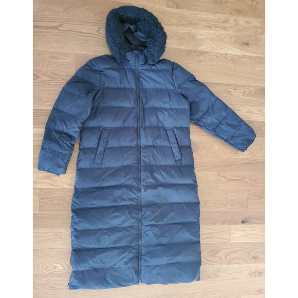 Land's End Black Women's Down Maxi Length Winter Coat | Size XL (18) - Picture 1 of 9